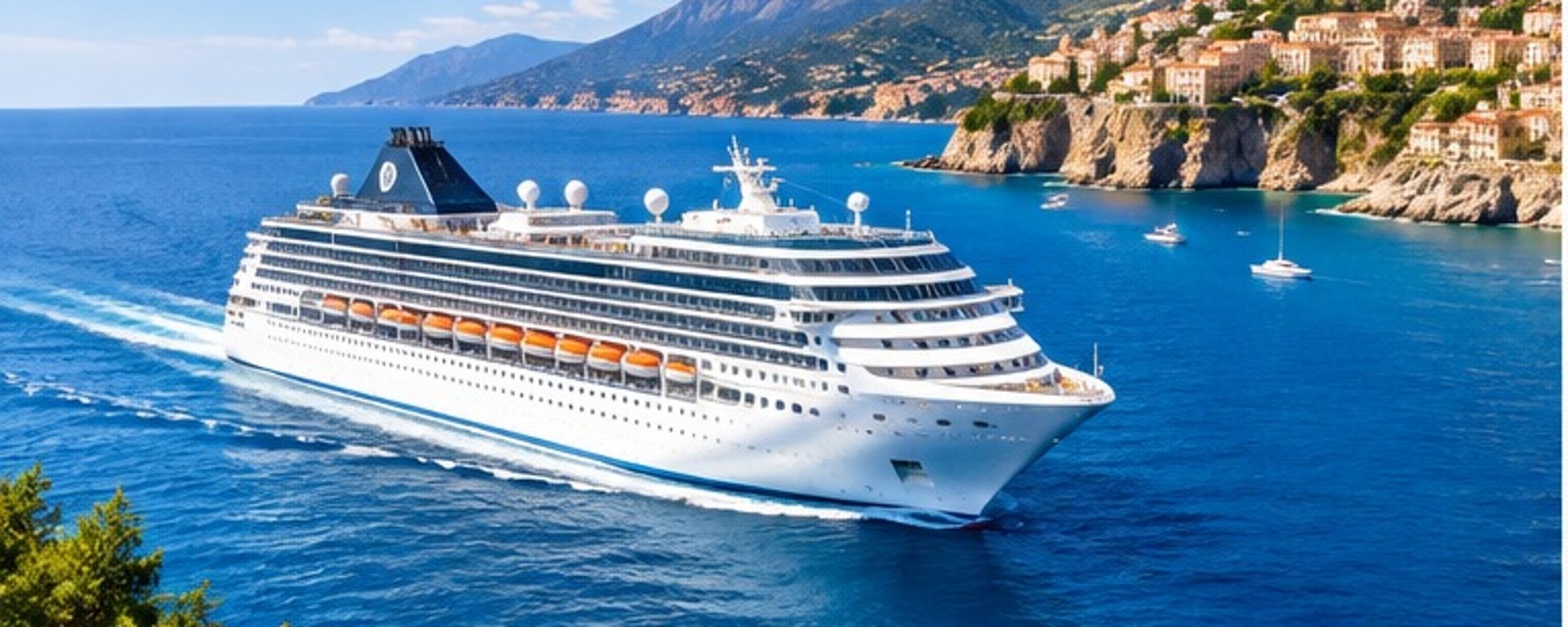 Cruise ship at sea